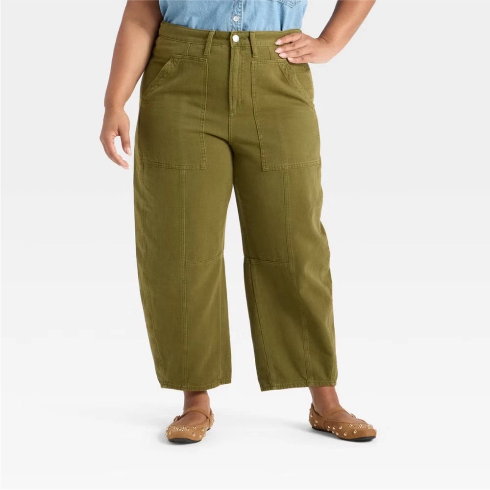 Universal Thread High Rise Barrel Leg Ankle Pants 6